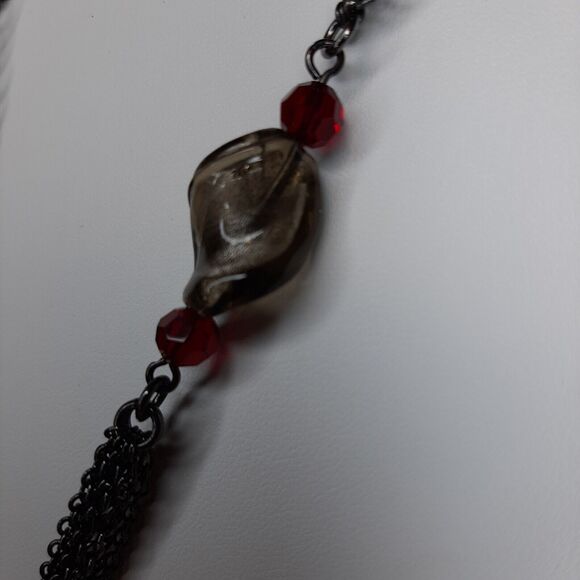 Lia Sophia "Flamenco" Y-Drop Necklace Pearl & Glass 26-29" - Picture 4 of 8